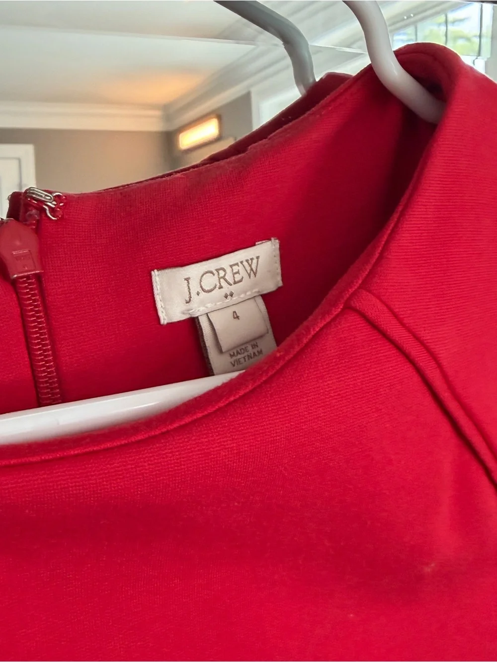J. Crew Red Crewneck Dress